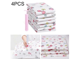 Conjunto De 4 Sacos Armazenamento A Vácuo Para Roupas, Economizando Espaço