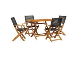 Garden Dining Set, Garden Dining Sets Vidaxl Preto Madeira De Acácia (n/a)