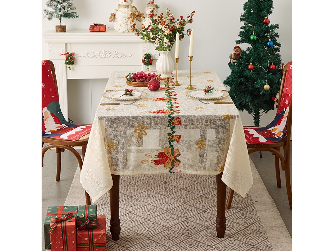 Decoraã§ã£o De Mesa De Natal Ao Estilo Americano, Em Renda De Poliã©ster, Para Mesa De Chã¡, Mesa De Jantar E Individual.