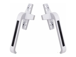 Puxador de Janela, Puxador Esquerdo e Direito, em Liga de Alumínio, para Portas de Batente e Janelas Correr, Branco BRILVIBERA