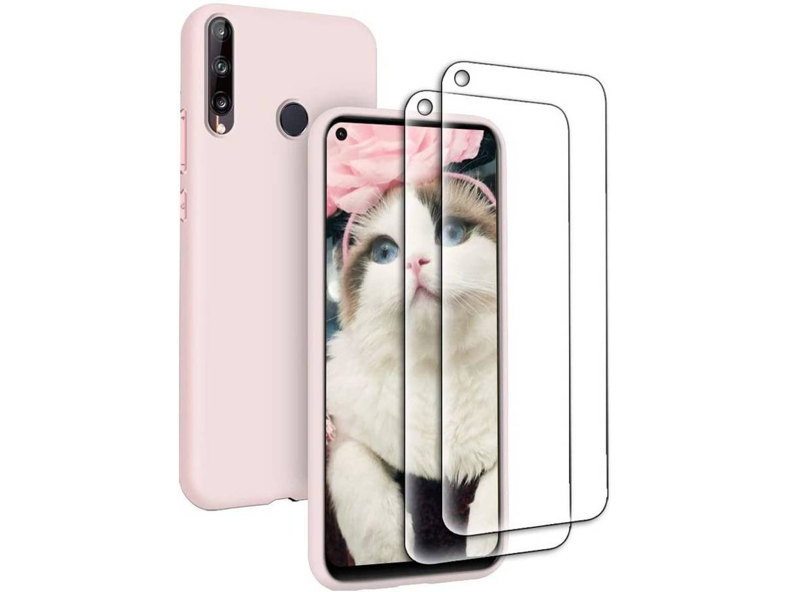 Capa + Película Huawei P40 Lite E 2* HONGWE. Rosa