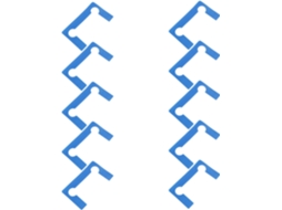 Espaçadores De Dobradiça De Porta Em Pvc Azul, Antiderrapantes, 10 Peças.