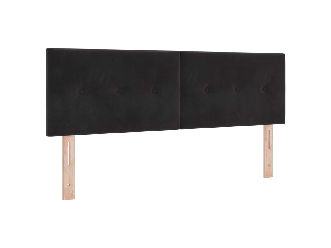 Cabeceira Led com Fitas Led Manual Preto 160 Cm Veludo MAISON EXCLUSIVE