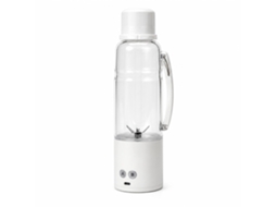 Liquidificador Portátil Recarregável Usb Com Copo E Alça, Branco, Para Batidos E Sucos