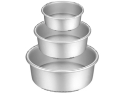 Conjunto De 3 Formas Para Bolo, Para Assar Bolos De Aniversário (4 Polegadas, 7 Polegadas, 8 Polegadas)