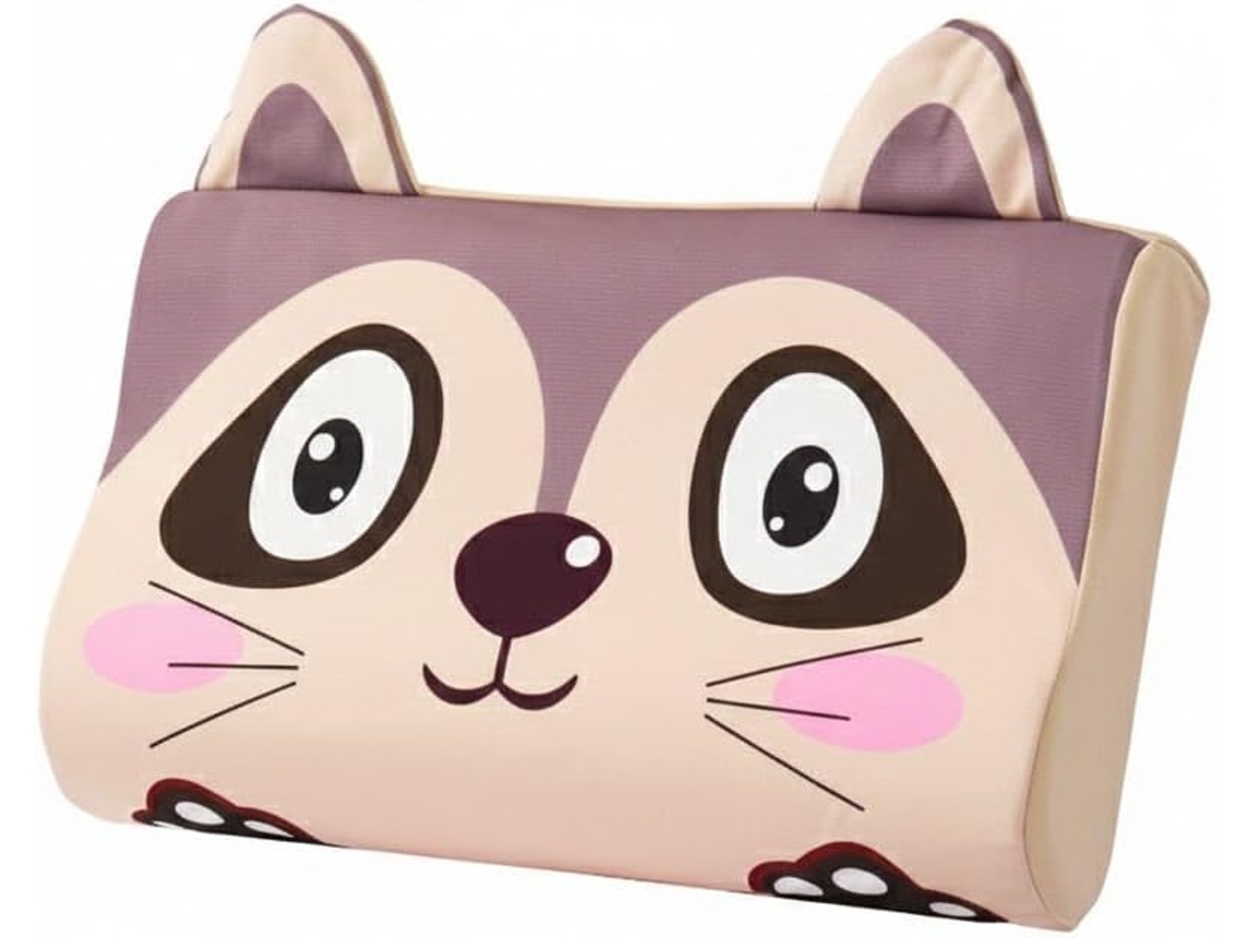 Almofada Infantil Ice Silk, Travesseiro Ergonômico De Espuma Viscoelástica Com Capa Removível, 45x27cm/urso Gertiz