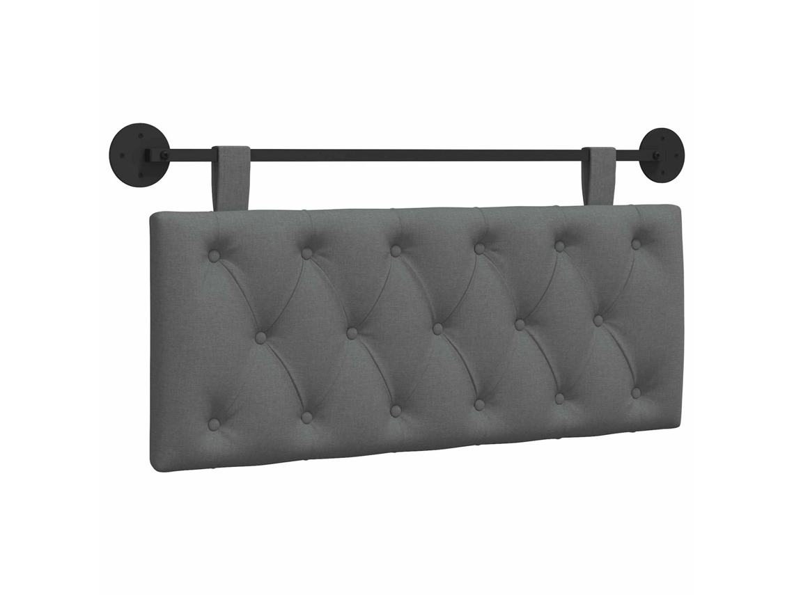 Conjunto 1 Cabeceira Suspensa Vidaxl Cinzento Tecido (110 X 55 X 7 Cm)