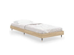 Bed Frame, Bed Frames Vidaxl Marrom Madeira Processada (75 X 190 Cm)