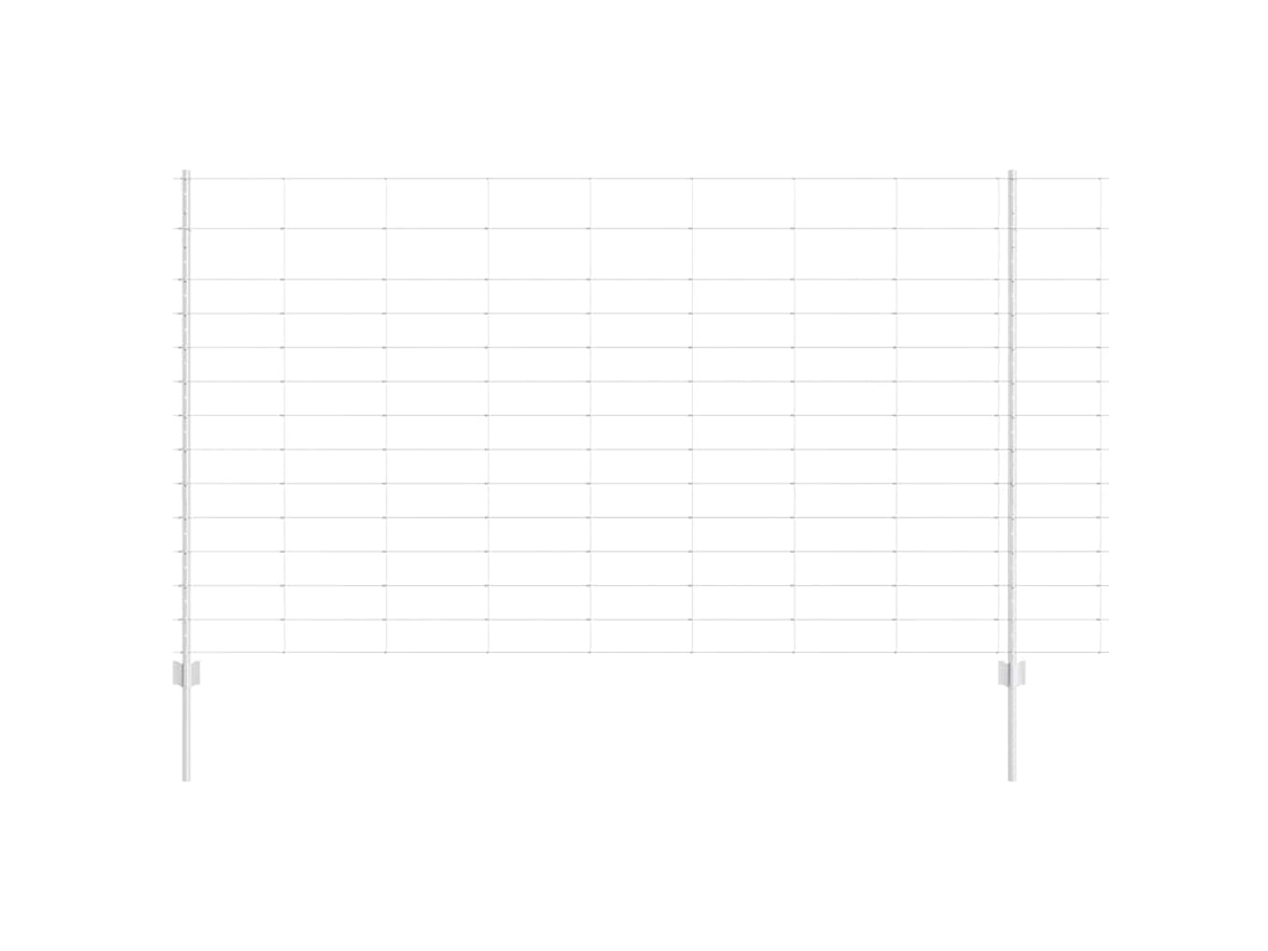 Conjunto 1 Cerca Externa Vidaxl Prateado Aço (25 X 1,4 M)