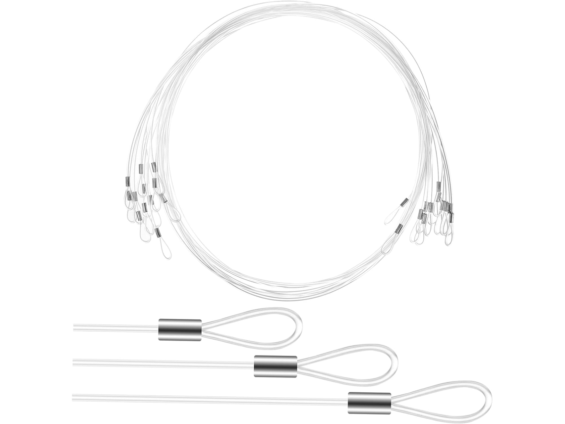 Fio De Nylon Reforçado Para Pendurar Quadros, 12 Peças Com Laços De Dupla Extremidade