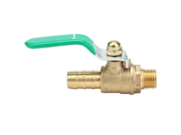 Válvula De Bola Laxiscreed G1/4" Com Mangueira 8/10/12mm, Manípulo Verde, Latão Reforçado