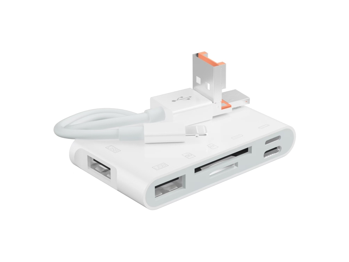 Usb c / tipo c 8 pinos interface usb 6 em 1 adaptador multifuncional preto XIAOMOYU