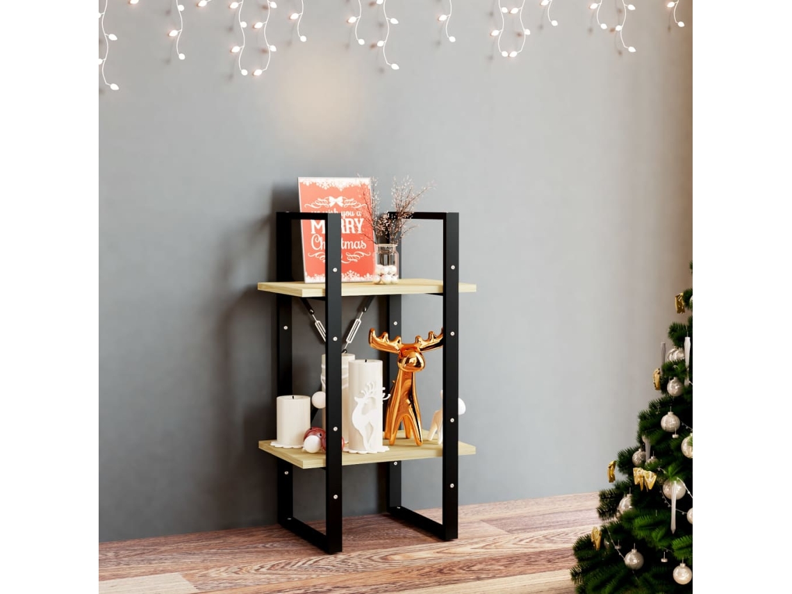 Vidaxl Estante Com 2 Prateleiras 40x30x70 Cm Pinho Maciço Castanho