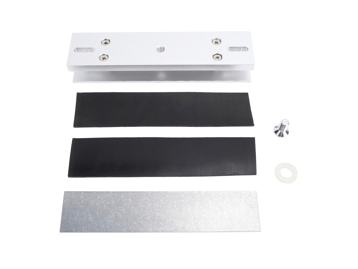 Soporte En U De Acero Aluminio Candado Magnético Electromagnético 280kg 600lbs Para Puerta De Vidrio Sin Marco