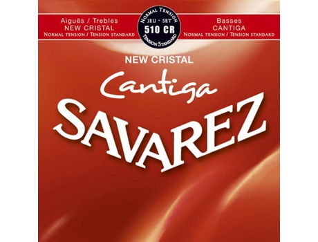 Savarez Conjunto de Cordas Clássico New Cristal Triplo Cantiga Baixo Tensão N