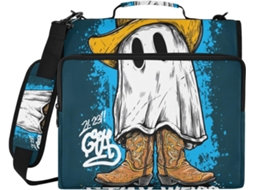 Organizador de Botas Weird Ghosts com 3 argolas, alça de ombro, diversos modelos com zíper para escola e mesa.