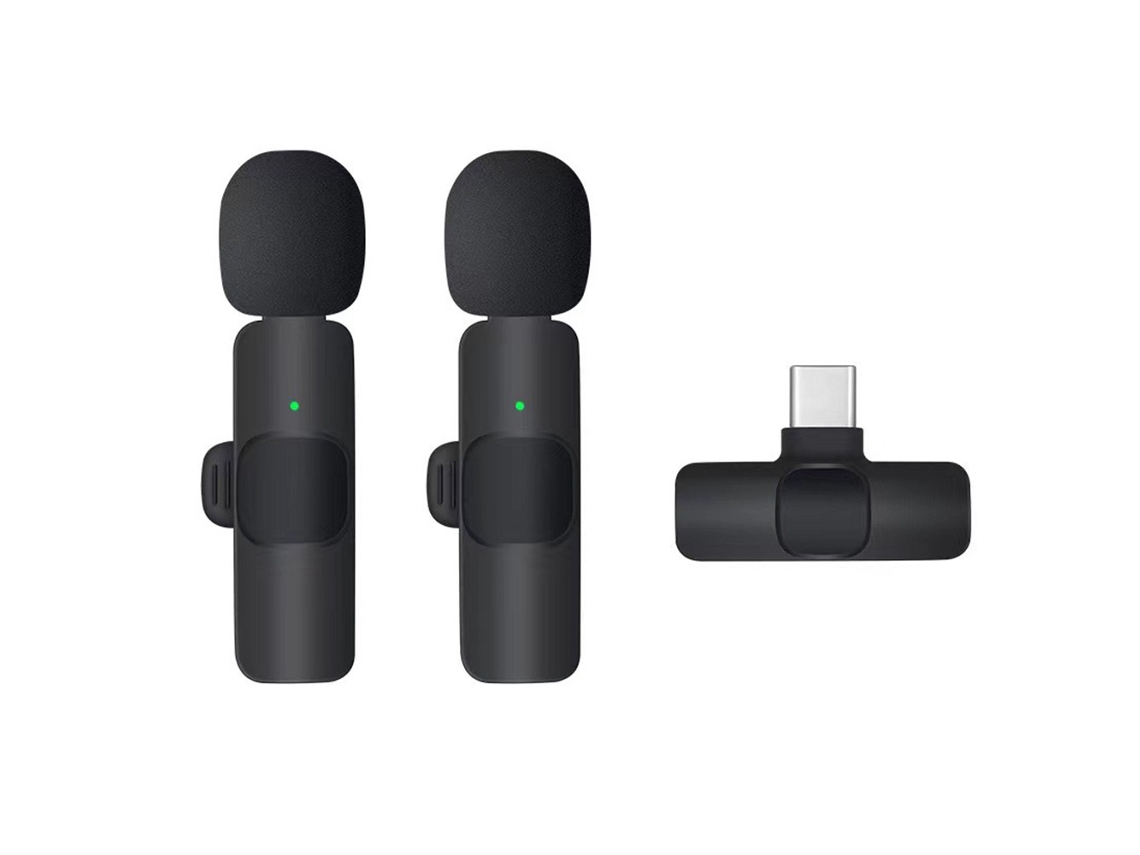 Pacote Com 2 Microfones De Lapela Sem Fio Para Android, Iphone, Ipad, Vlog E Transmissão Ao Vivo SUNNY SPACES