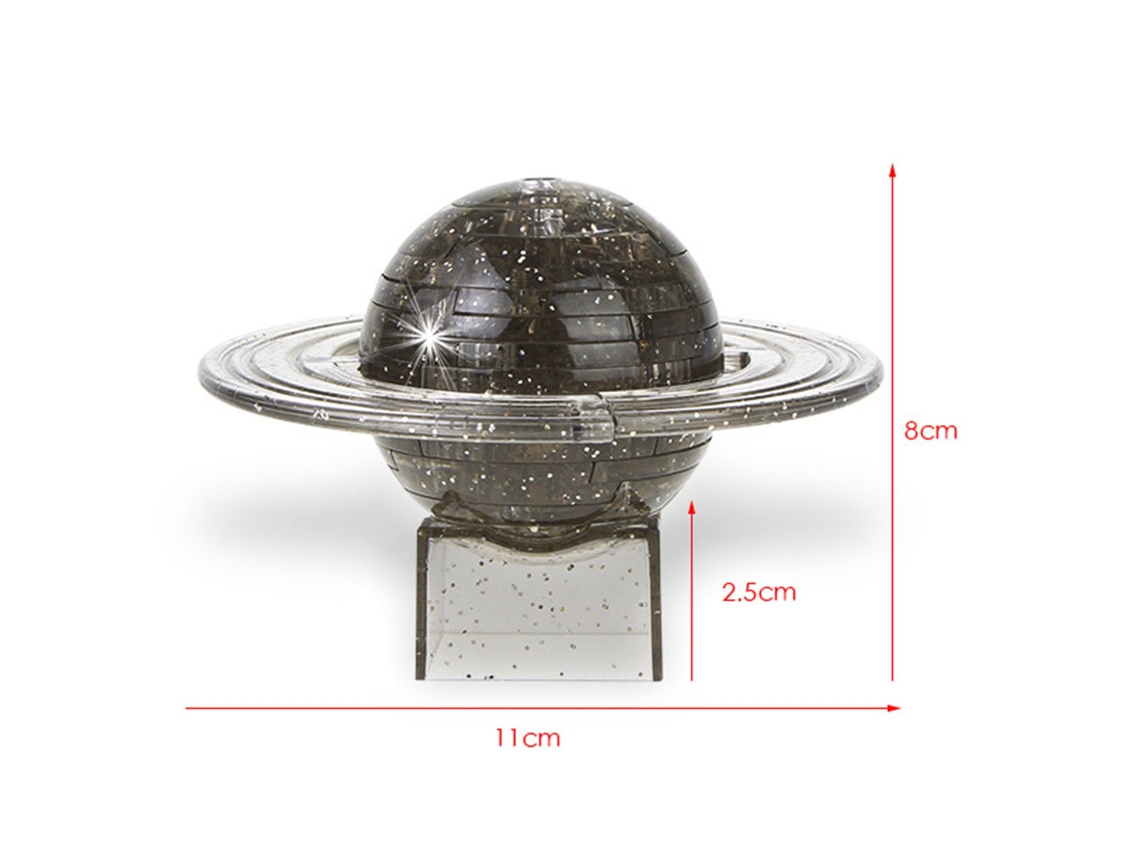 Primerox quebra cabeça 3d em Forma de Saturno Cristal Translúcido Blocos Diy Brinquedo Presente