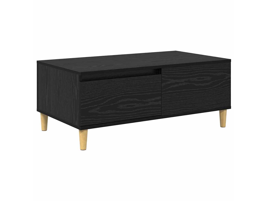 Mesa de Centro com Gaveta Carvalho Preto 90x50x35 cm MAISON EXCLUSIVE