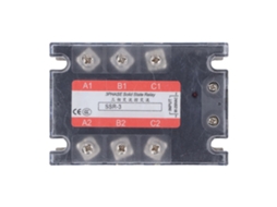 Yuru relé de Estado Sólido Trifásico 10a com Indicador Led 480v Ca Flame Retardante para Máquinas Cnc
