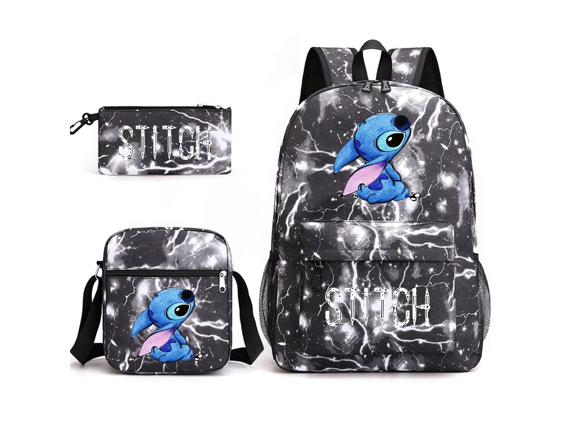 Mochila Escolar Lilo Stitch - Perfect Lightning Black
