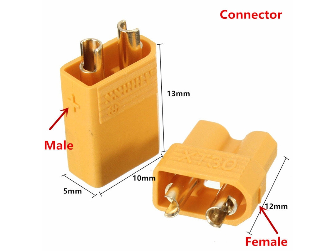 5 Peças 1 Par Conector de Interface Xt30 Macho fêmea de 2 Mm Dourado MDUG