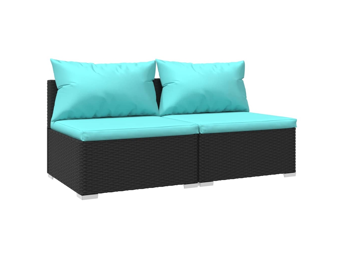 Garden Lounge Set, Garden Lounge Sets Vidaxl Preto Rattan / Vime (n/a)