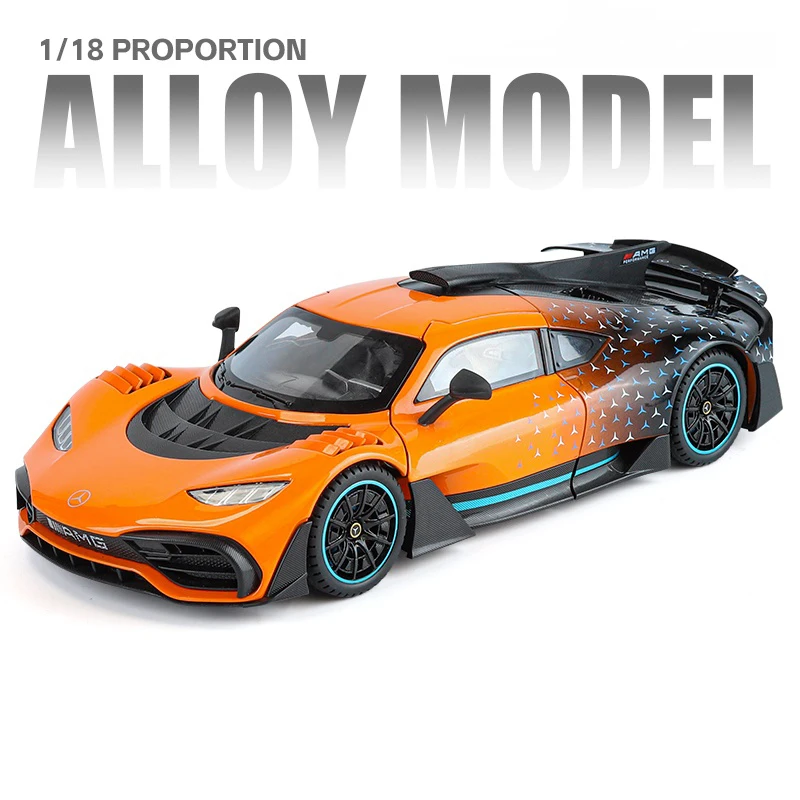 (laranja) Miniatura De Carro Supercarro Em Liga Metálica, Escala 1:18, Com Som E Luz.