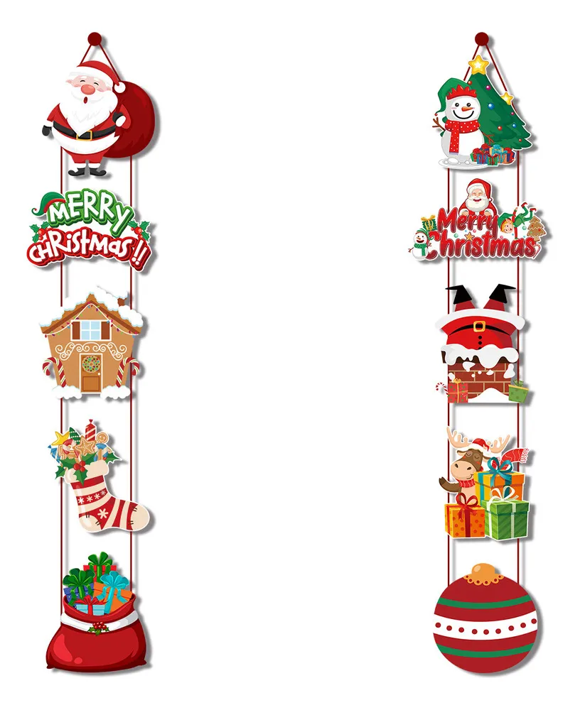 Novas Decorações De Natal De Papai Noel De 2 Peças Para Portasvayotoy
