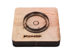 Mold De Corte De Couro Com Base De Madeira Redonda 50x40mm Die Cutting Mold Preciso