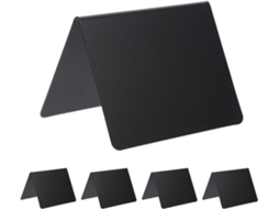 Quadro Branco De Mesa Reutilizável Em Acrílico Preto, 10 Peças Para Mensagens