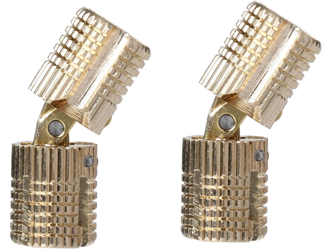 Ocultas Para Armários Com Ângulo De Abertura 180° (2 Peças), Latão,