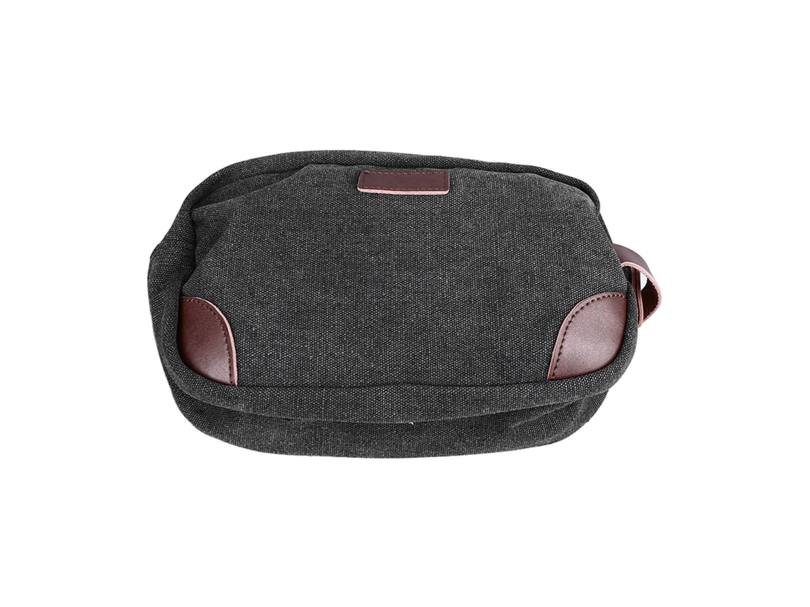 Bolsa De Cosméticos Preta Grande Capacidade Estilo Coreano Multifuncional Leve Bolsa De Mão Portátil Para Viagens Ao Ar Livre