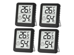 Conjunto De 4 Mini Termômetros E Higrômetros Lcd Para Uso Interno, Ideais Para Quartos Infantis, Quartos De Idosos, Etc.