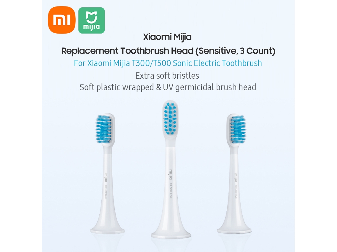 Cabeças De Escova Xiaomi Mijia Para T1300/t500 (3un)
