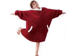 2026 chaqueta Manta para Niños, Polar Sherpa Suave Y Abrigado, Manta Portátil Con Capucha, Regalo para Niños Niñas, Rojo