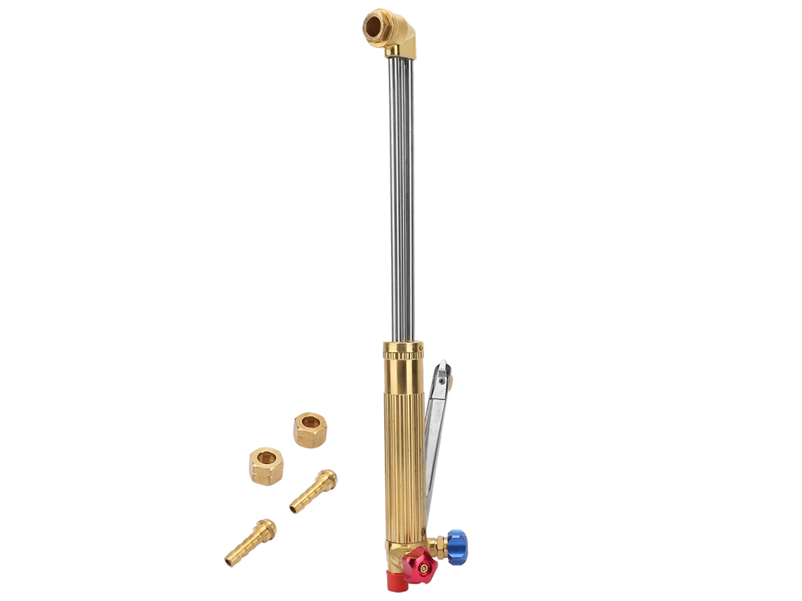 Soplete De Gás De Corte Oxigênio Acetileno Com Cabo De Pressão Equilibrada Aço Inoxidável 50cm