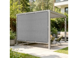 Tela De Privacidade, Guojun, 140 X 340 Cm, Hdpe, Resistente Ao Vento, Aos Raios Uv, Cinza