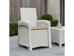 Vidaxl Cadeira De Jardim Reclinável Com Aparência De Rattan Pp