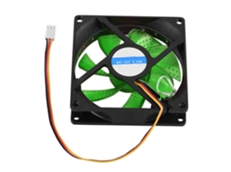 Ventoinha De Resfriamento Led 3pin Para Gabinete De Cpu Pc De 9cm - Verde