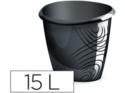 Cesto Plástico Cep Cor Preto Capacidadee 15 Litros