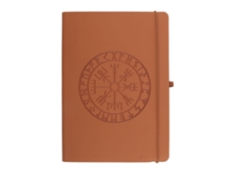 Caderno E Estojo P Brow Em Couro Sintético Com Bússola Viking Da Something Different, Tamanho A5