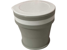 Caneca De Silicone Colapsável Reutilizável Com Escala Grande Capacidade Cinza Outdoor