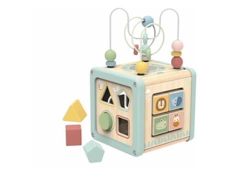 Cubo Educativo De Actividades Infantil De Madera Con Piezas Jucosurp23
