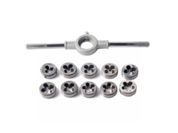 Conjunto de Gumes e Matrizes de Rosca Ferramenta Manual para Corte de Rosca Externa com Chave 25mm Aço Industrial S/MARCA
