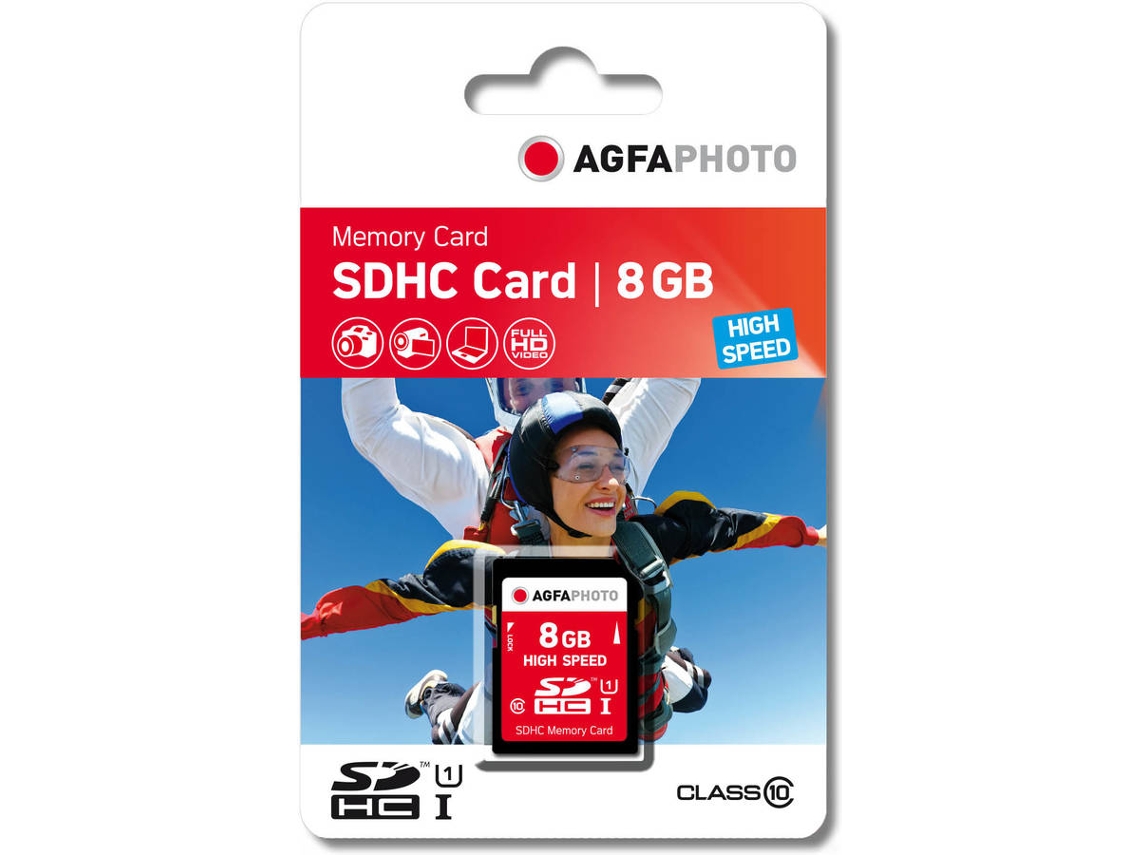 Cartão de Memória SDHC AGPHA High Speed Class10 8 GB