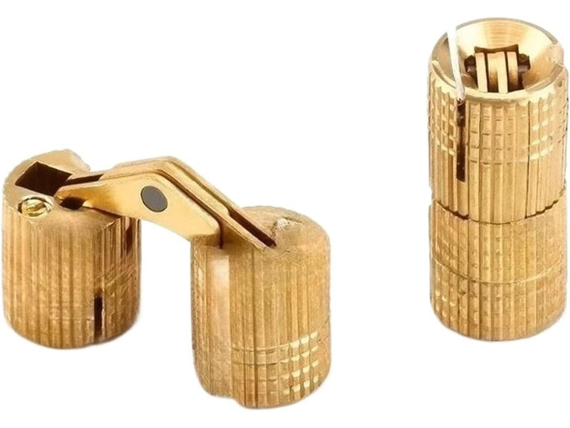 Dobradiças Cilíndricas De Barril, 3 Peças, 8-18mm, Em Cobre E Latão, Para Portas, Armários, Dobradiças Invisíveis E