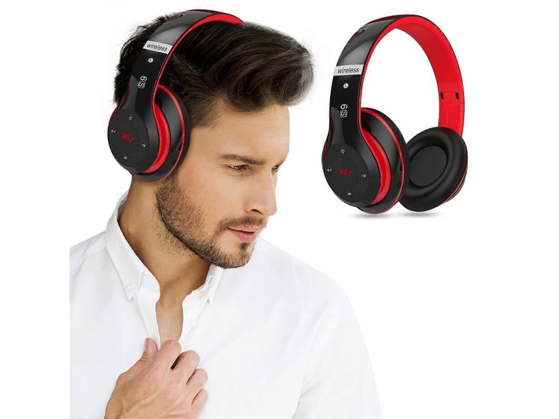Fones de Ouvido Bluetooth Sem Fio com Diadema S/MARCA