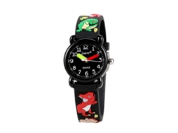 Jnew A335-86172 Relógio Infantil Fofo De Dinossauro 3d Com Pulseira De Silicone À Prova D'água E Movimento De Quartzo