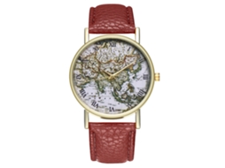 Reloj De Cuarzo Para Pareja Con Correa De Pu Y Números Romanos (café)